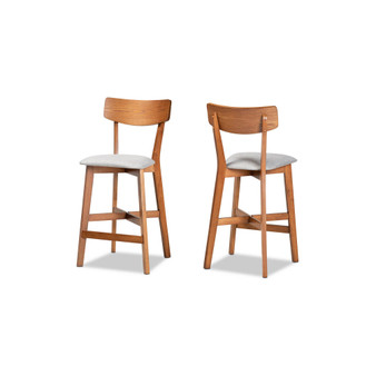 Cameron Modern and Contemporary Transitional Wood Counter Stool Set, 2 Piece