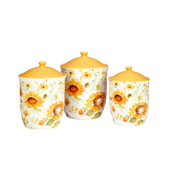 Sunflowers Forever Canister Set, 3 Piece
