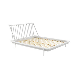 Modern Wood Queen Spindle Bed