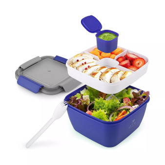 Leak Proof Salad Dressing Container To Go With Smart Lock Design