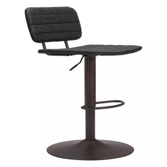 43" Steel, Polyurethane Holden Adjustable Bar Chair