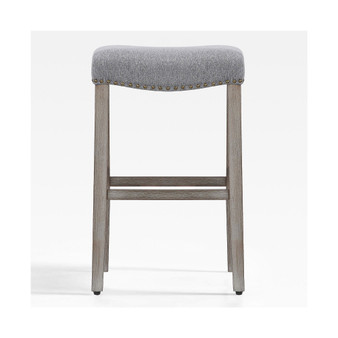 29" Upholstered Backless Saddle Seat Bar Stool