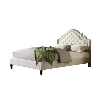 Theresa Modern Tufted with Nailhead Trim Bed, California King