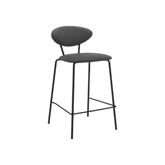Neo Faux Leather and Metal Counter Height Bar Stool, Set of 2