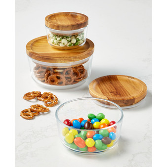 6-Pc. Storage Set with Wood Lids