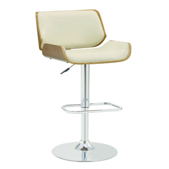 Lodi Adjustable Upholstery Bar Stool with Wood Back