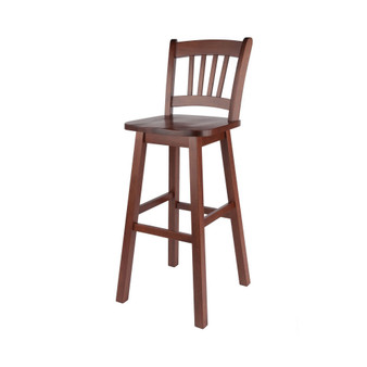 Fina 43.68" Wood Swivel Seat Bar Stool