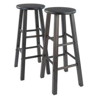 Element 29.98" 2-Piece Wood Bar Stool Set