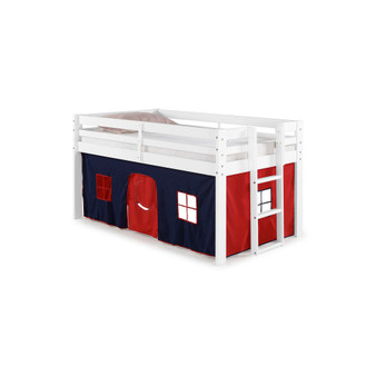Jasper Twin Junior Loft Bed, Frame and Playhouse Tent