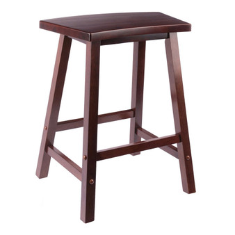 Katashi 23.78" Wood Fan Shape Counter Stool