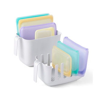 7" Dry Plus Store Bag Drying Rack and Bin Set, 2 Piece