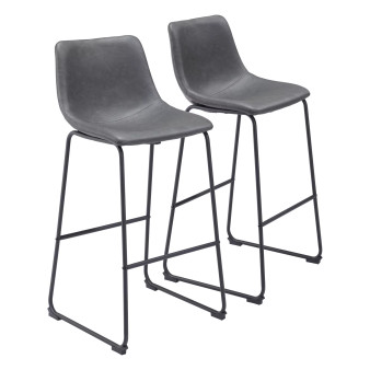 39" each, Set of 2 Steel, Polyurethane Smart Bar Chair