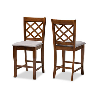 Aria Modern and Contemporary Fabric Upholstered 2 Piece Counter Height Pub Chair Set