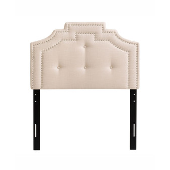 Aspen Crown Silhouette Headboard with Button Tufting, Single/Twin