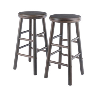 Home Decorative Shelby 2 Piece Swivel Seat Counter Stool Set - Smoke Oyster Gray