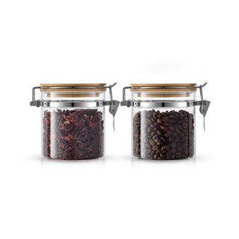 2 Piece Glass Jars Set, 570ml