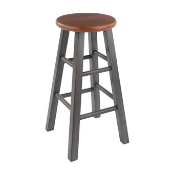 Ivy Counter Stool, Rustic Teak & Gray
