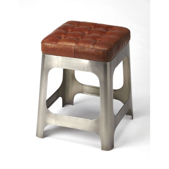 Butler Gerald Leather Centre Stool