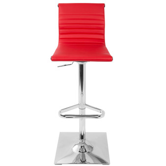 Masters Adjustable Barstool with Swivel in Faux Leather