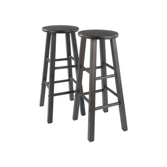 Home Decorative Element Bar Stools, 2-Pc Set, Oyster Gray