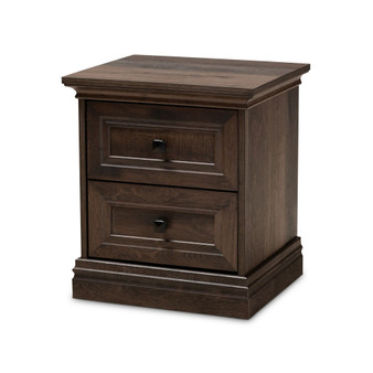 Furniture Nolan Traditional 2 Drawer Nightstand