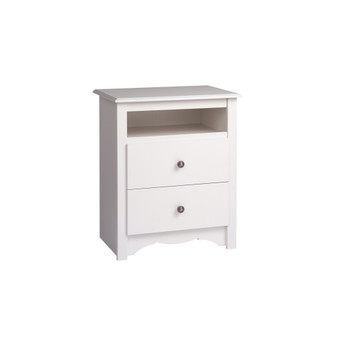 Monterey Tall 2-Drawer Nightstand with Open Shelf