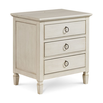 Sag Harbor White Nightstand with Power Oulet