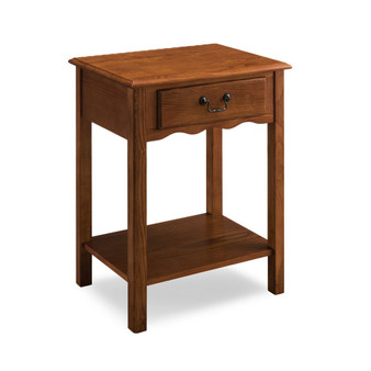 One Drawer Shaker Nightstand, Medium Oak