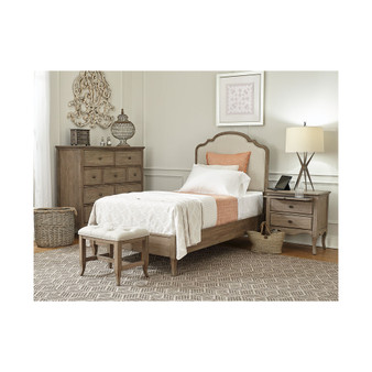Provence Upholstered Twin Bed 3-Pc. Set (Bed, Nightstand & Chest)