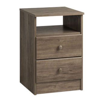 Astrid 2-Drawer Nightstand with Open Shelf