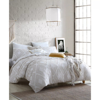 Extraordinary Puyuma Jacquard Gauze 5 Piece Comforter Set, Full/Queen