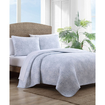 Tommy Bahama Makena Blue Reversible 2-Piece Twin Quilt Set
