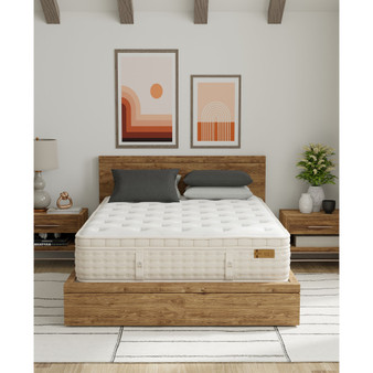 Natural Jasmine Medium 14.5" HyBrid Mattress Set, California King