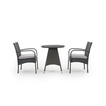 Peterson Outdoor 3 Piece Bistro Set with Cushions