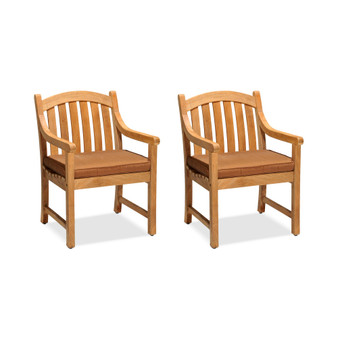 Set of 2 Bristol Teak Outdoor Dining Chairs, Created for Macy's