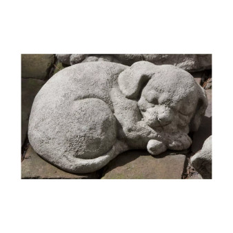 Curled Dog Small Garden Statue