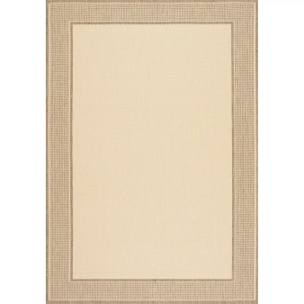Dawn Gris Border Gray 5'3" x 7'6" Outdoor Area Rug
