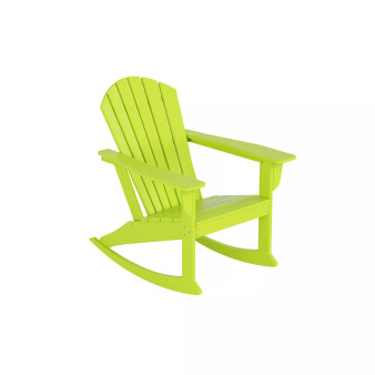 Outdoor Patio Poly Adirondack Rocking Chair Rocker