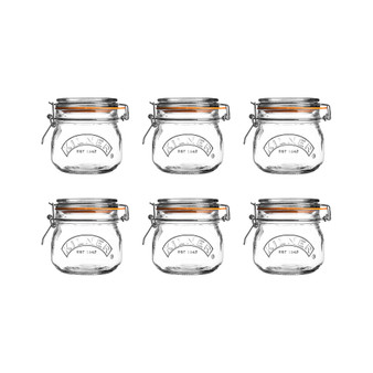 Round Clip Top Jar 17 oz, Set of 6