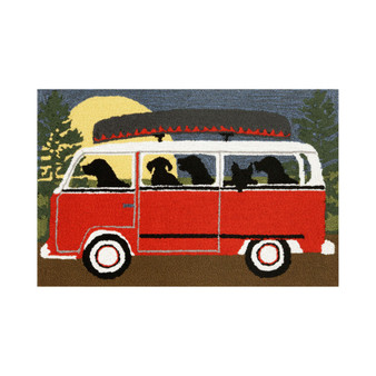 Liora Manne Front Porch Indoor/Outdoor Camping Trip Red 2' x 3' Area Rug