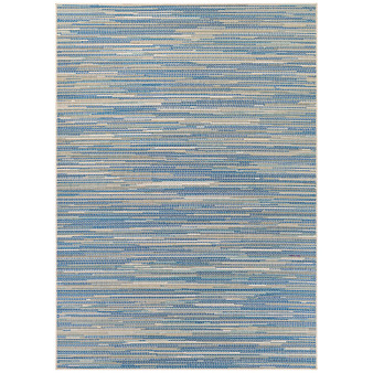 Monaco Alassio Sand-Azure-Turquoise 2'3" x 11'9" Indoor/Outdoor Runner Rug