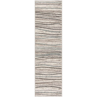 Amsterdam Cream and Beige 2'3" x 8' Runner Outdoor Area Rug