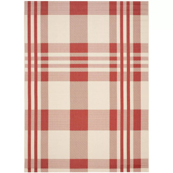 Courtyard Red and Bone Sisal Weave Area Rug Collection