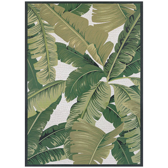 Dolce Palm Lily Hunter Green-Ivory 2'3" x 7'10" Indoor/Outdoor Runner Rug