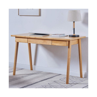 Home Office Desk Large Computer Desk Study Desk Writing Table Workstation with Solid Wood Legs & 1 Drawer