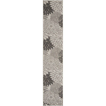 Aloha ALH05 Silver 2' x 6' Runner Rug