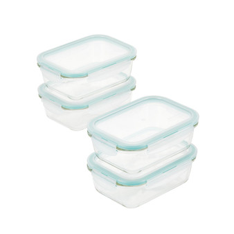 Purely Better™ Glass 8-Pc. Rectangular Food Storage Containers, 21-Oz.