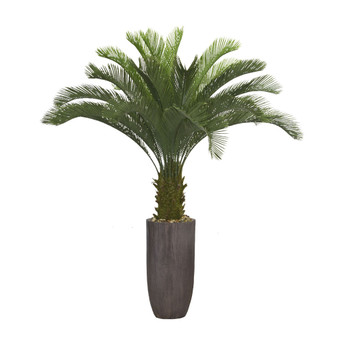 62.2" Palm Tree Artificial Faux decor in Resin Planter