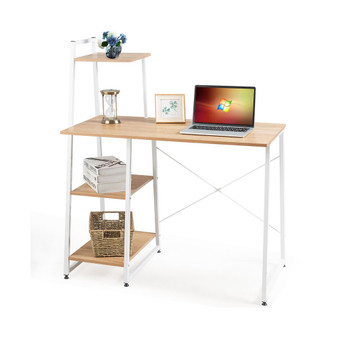 Computer Desk with Shelves Study Writing Desk Workstation
