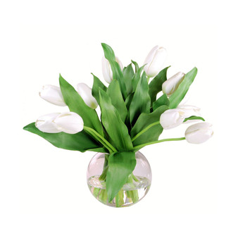 Permanent Botanicals Tulip in Bubble Bowl